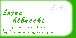 lajos albrecht business card